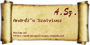 András Szalviusz névjegykártya